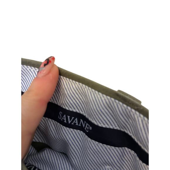 Savane Max Comfort Waistband Tailor Fit Chino Pants Holiday Dusty Olive 42W 29L - Picture 2 of 4